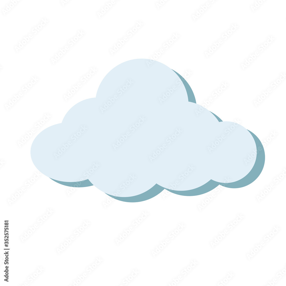 Grey cloud icons on blue sky for design elements, stock vector illustration Grey cloud icons on blue sky for design elements, stock vector illustration