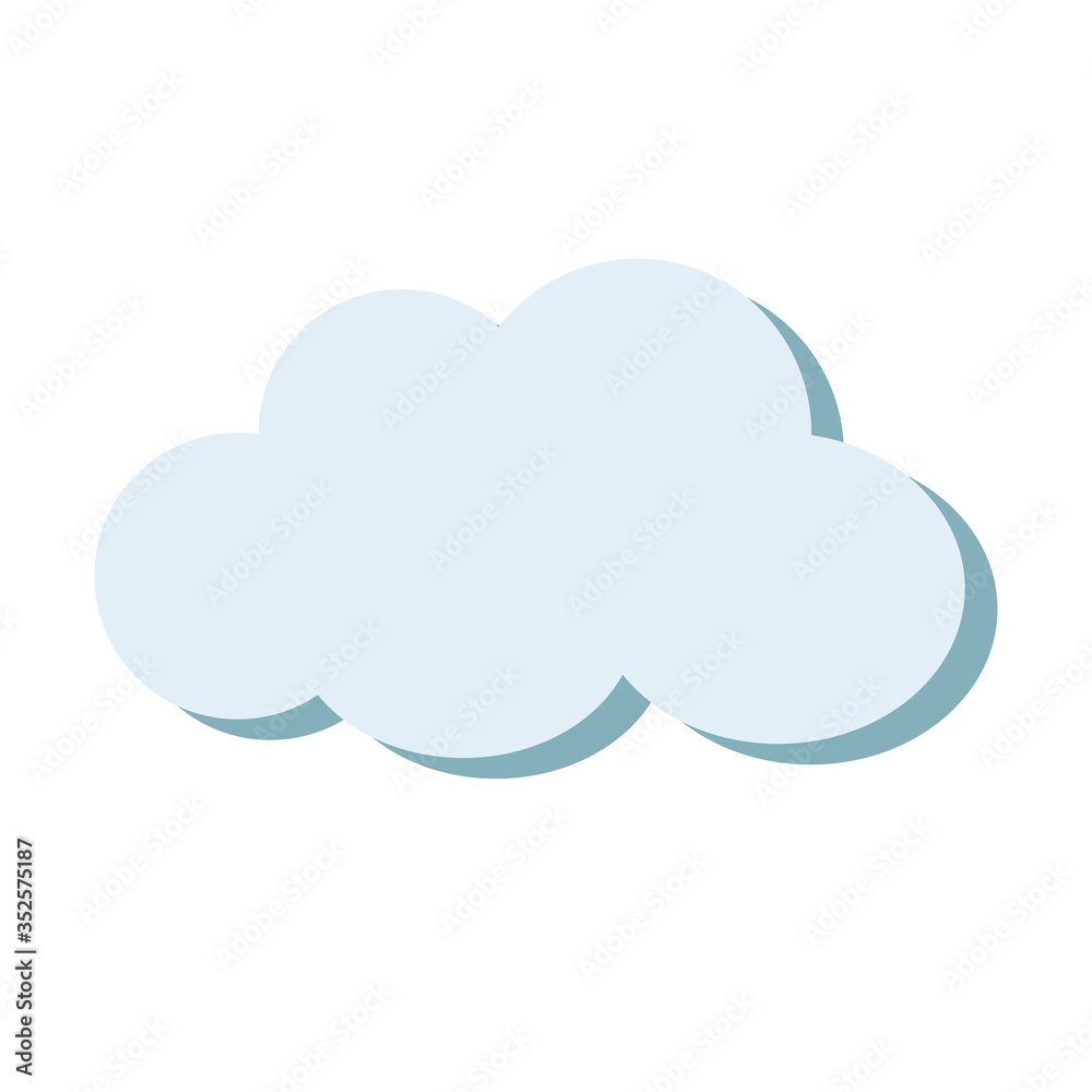 Grey cloud icons on blue sky for design elements, stock vector illustration Grey cloud icons on blue sky for design elements, stock vector illustration