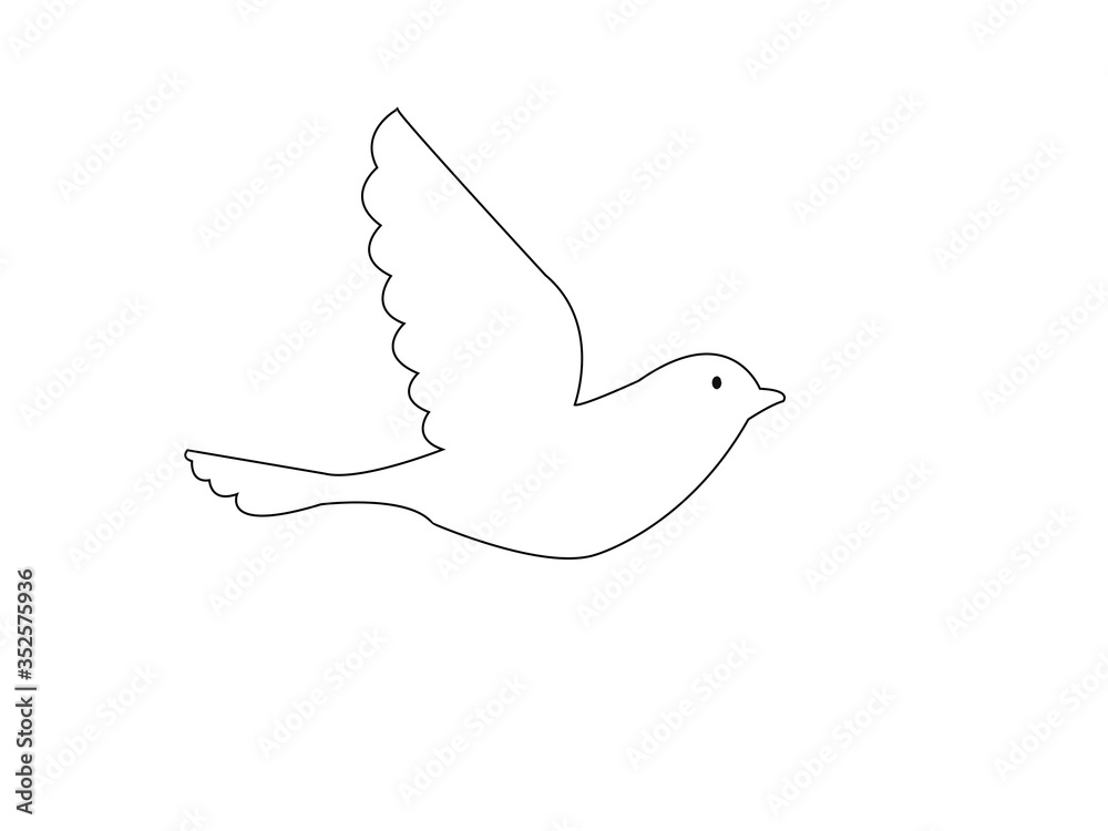 bird icon on white background. bird icon on white background.