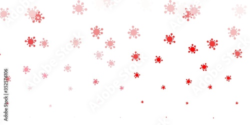 Light red vector template with flu signs.