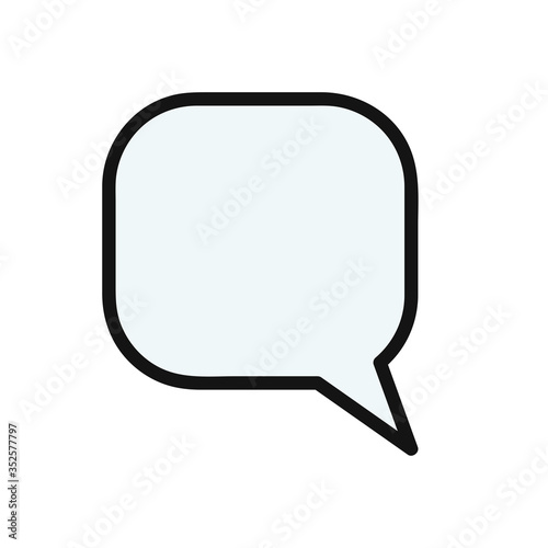 speech bubble for your design on white in cartoon style, stock vector illustration