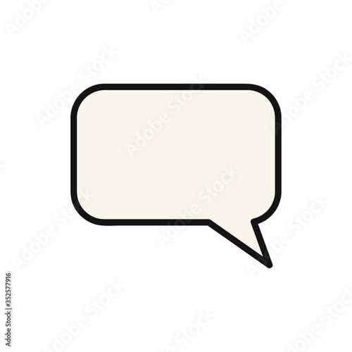speech bubble for your design on white in cartoon style, stock vector illustration