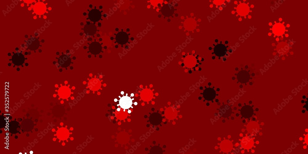 Light red vector template with flu signs.