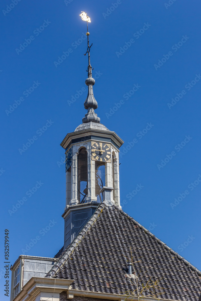 Tower of the historic church of Kuinre, Netherlands Tower of the historic church of Kuinre, Netherlands