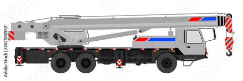 Crane Silhouette on a white background.