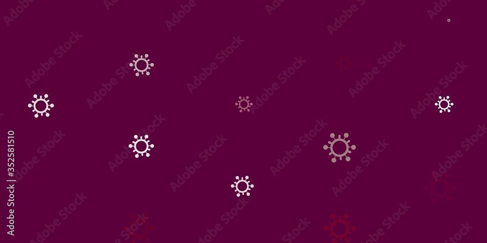 Light Purple vector template with flu signs. Light Purple vector template with flu signs.