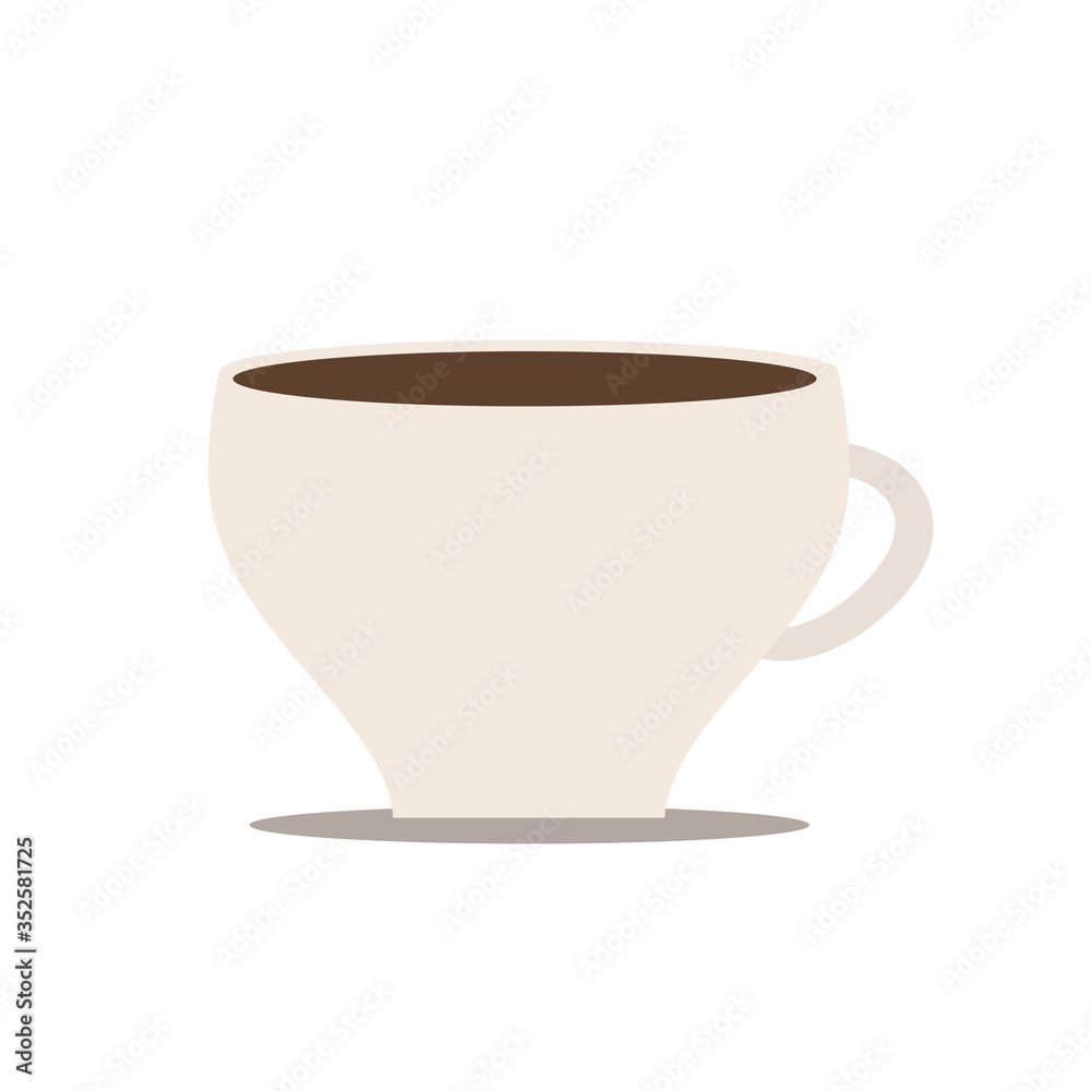 coffee cup mug on white background Flat modern simply design, stock vector coffee cup mug on white background Flat modern simply design, stock vector