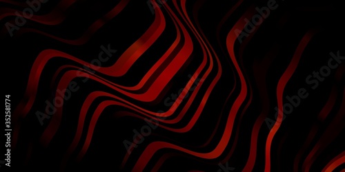 Dark Red vector layout with curves. Colorful illustration in abstract style with bent lines. Pattern for busines booklets, leaflets