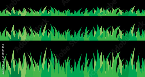 Set of seamless the grass.