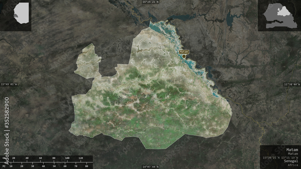 Matam, Senegal - composition. Satellite