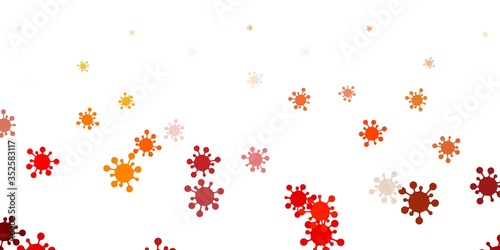 Light orange vector backdrop with virus symbols.