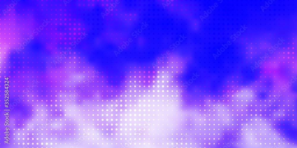 Light Purple vector background with spots. Colorful illustration with gradient dots in nature style. New template for a brand book.