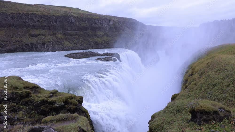 Golden Circle of Iceland. Gullfoss waterfall. Golden Circle of Iceland. Gullfoss waterfall.