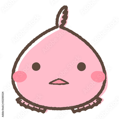 フウセンウオ_イラスト_手書き風_ピンク
