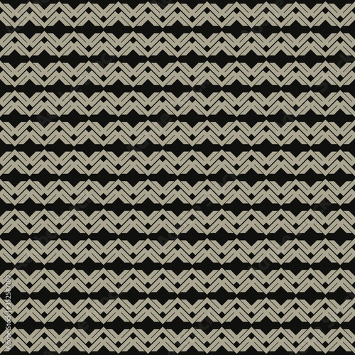 Seamless pattern with zigzags. Geometric texture. Monochrome. 