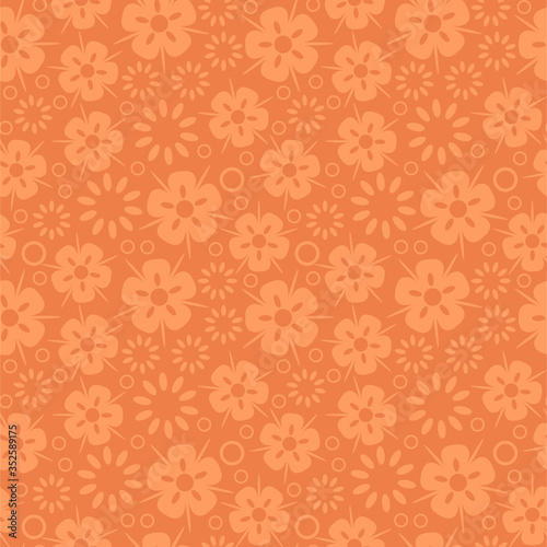 Seamless pattern with flowers. Background in soft colors.