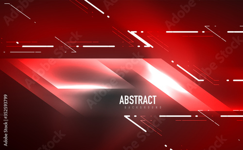 Dynamic neon shiny abstract background. Trendy abstract layout template for business or technology presentation, internet poster or web brochure cover, wallpaper