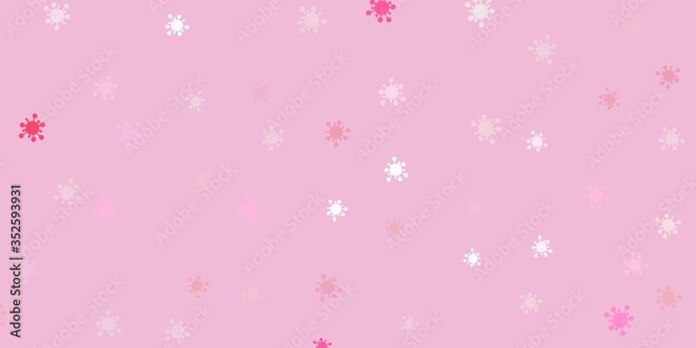 Light pink vector pattern with coronavirus elements. Light pink vector pattern with coronavirus elements.