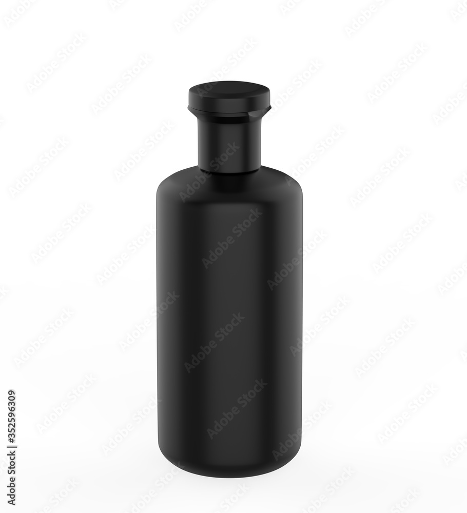 Cosmetic plastic bottle isolated on white background. Liquid container for gel, lotion, cream, shampoo, bath foam. Beauty product package. 3d illustration Cosmetic plastic bottle isolated on white background. Liquid container for gel, lotion, cream, shampoo, bath foam. Beauty product package. 3d illustration