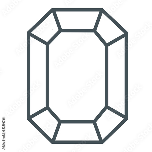 Jewels diamond icons. Diamonds gems, luxury jewel gemstones and precious gem. Crystal gemstone, jeweler gems precious or jeweller brilliant treasure. Isolated vector line icon set