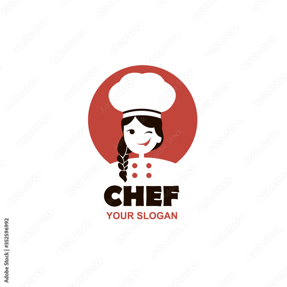 chef woman design isolated on white background chef woman design isolated on white background