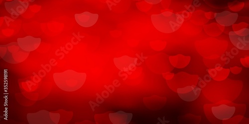 Wallpaper Mural Dark Red vector pattern with circles. Illustration with set of shining colorful abstract spheres. Pattern for websites, landing pages. Torontodigital.ca