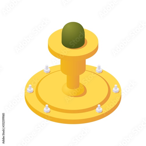 Isometric elevated taxiway edge light.
