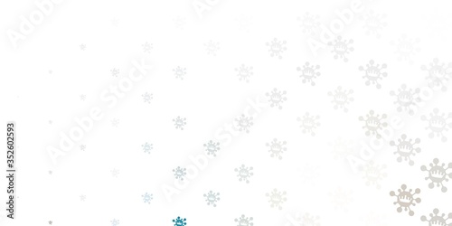 Light gray vector pattern with coronavirus elements.
