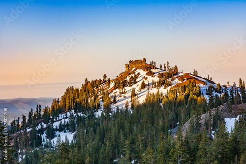 snow on Mount Lassen in the national park photo