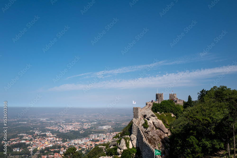 Naklejka premium View from the Moorish castle in Sintra.