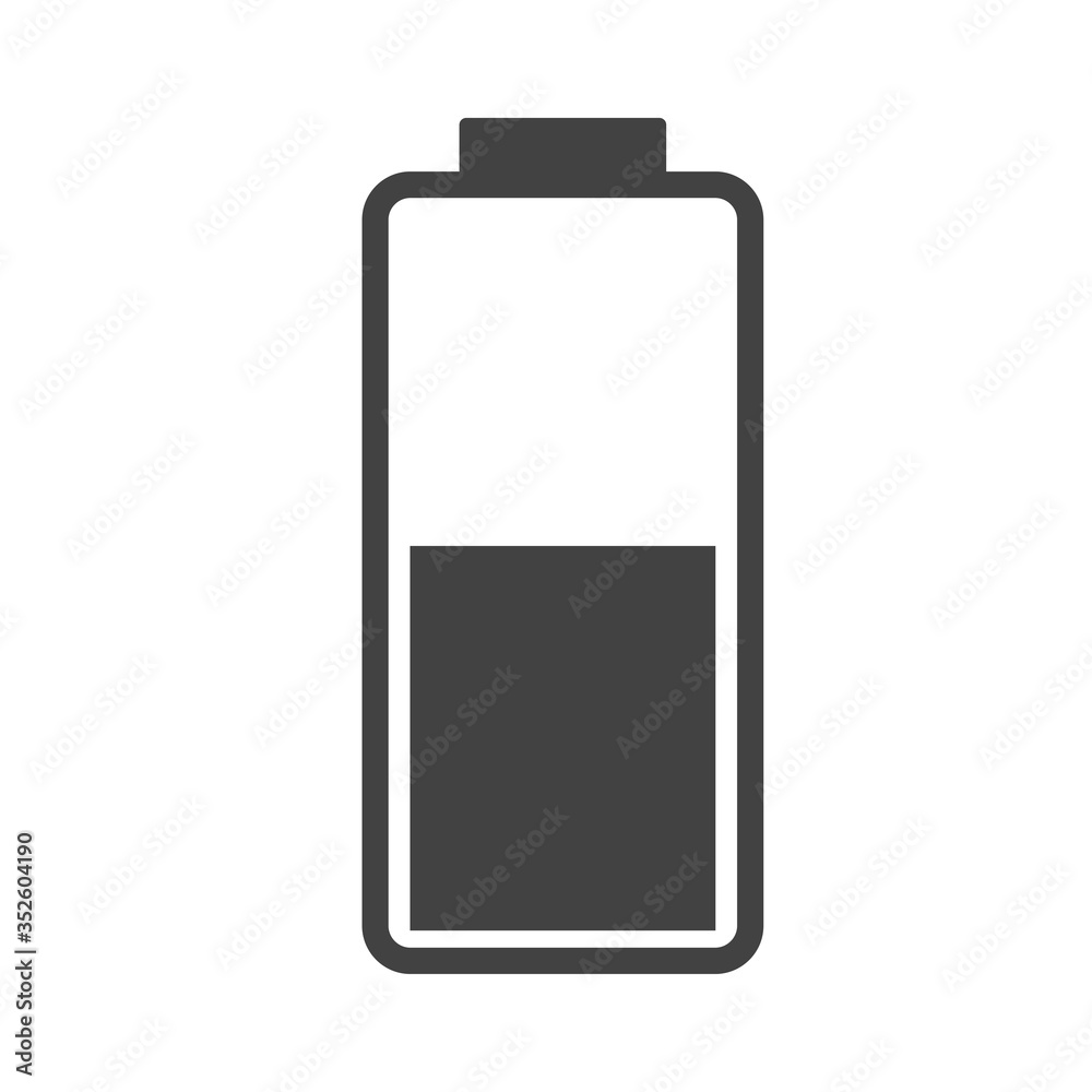 Battery charge level indicator bar icon, full, empty or loading on white for design, stock vector illustration Battery charge level indicator bar icon, full, empty or loading on white for design, stock vector illustration