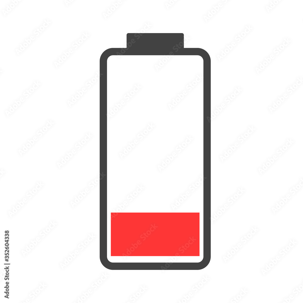 Battery charge level indicator bar icon, full, empty or loading on white for design, stock vector illustration Battery charge level indicator bar icon, full, empty or loading on white for design, stock vector illustration