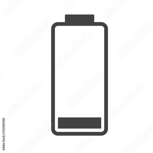 Battery charge level indicator bar icon, full, empty or loading on white for design, stock vector illustration