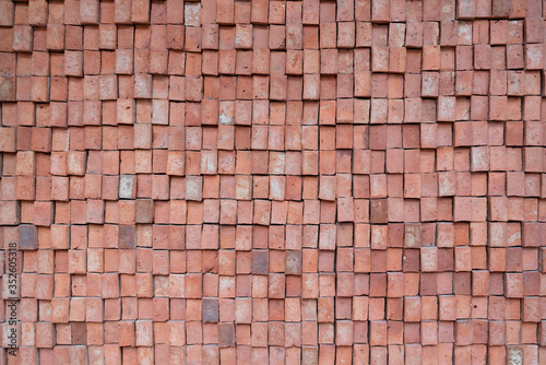 High resolution rectangular brick texture in wall facade / background texture / seamless pattern / weathered material
