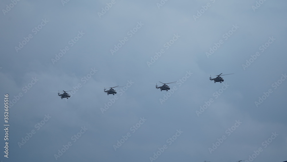 Obraz premium Victory Day WWII Air Show Russia Rostov-on-Don