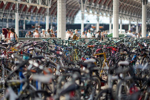 Bikes in the train station