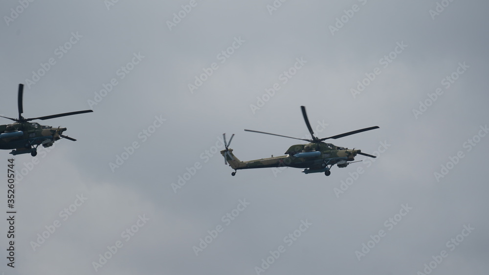 Fototapeta premium Victory Day WWII Air Show Russia Rostov-on-Don