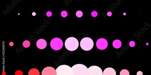 Dark Pink, Yellow vector layout with circle shapes. Illustration with set of shining colorful abstract spheres. Design for your commercials.