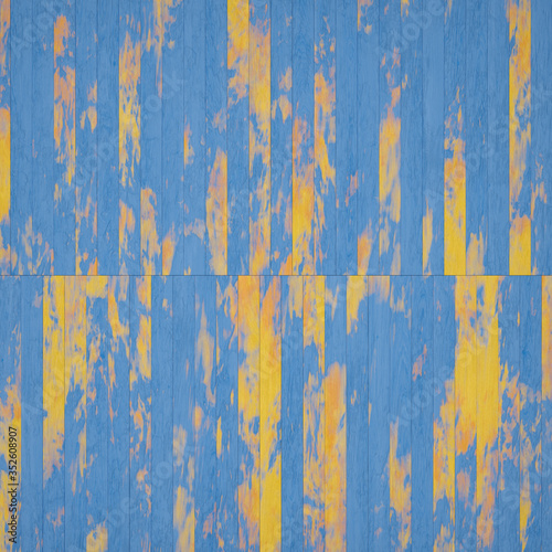 Fragment of old multicolored parquet floor in for decoration. The texture for use in graphic and architectural project. Pattern of wooden panel for background. 3D illustration.