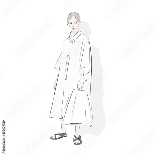 woman fashion sketch