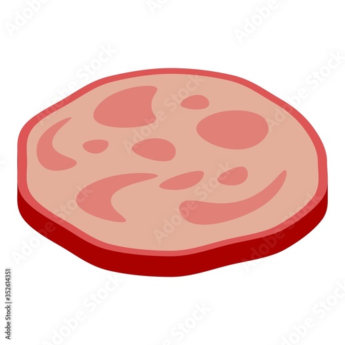 Market sausage icon. Isometric of market sausage vector icon for web design isolated on white background