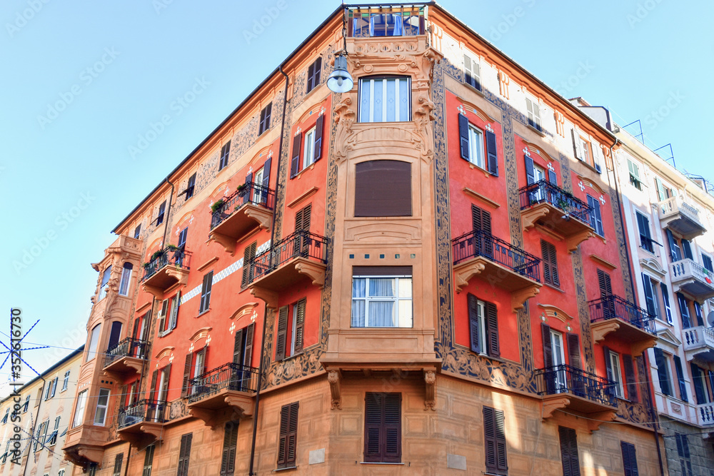 Beautiful architectural designs of Savona, Liguria, Italy