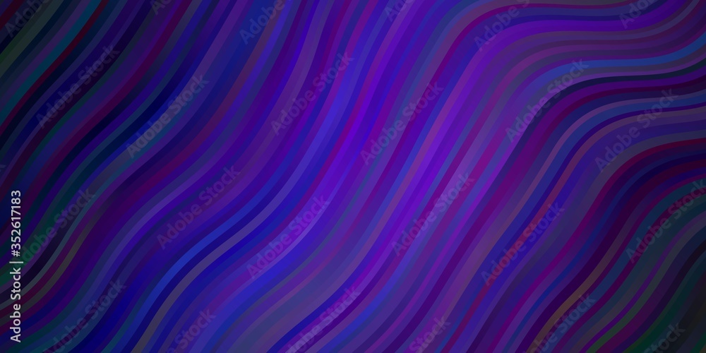 Obraz premium Light Purple vector pattern with lines. Bright illustration with gradient circular arcs. Best design for your posters, banners.