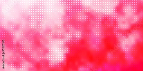 Light Pink vector background with bubbles. Illustration with set of shining colorful abstract spheres. Pattern for booklets, leaflets.