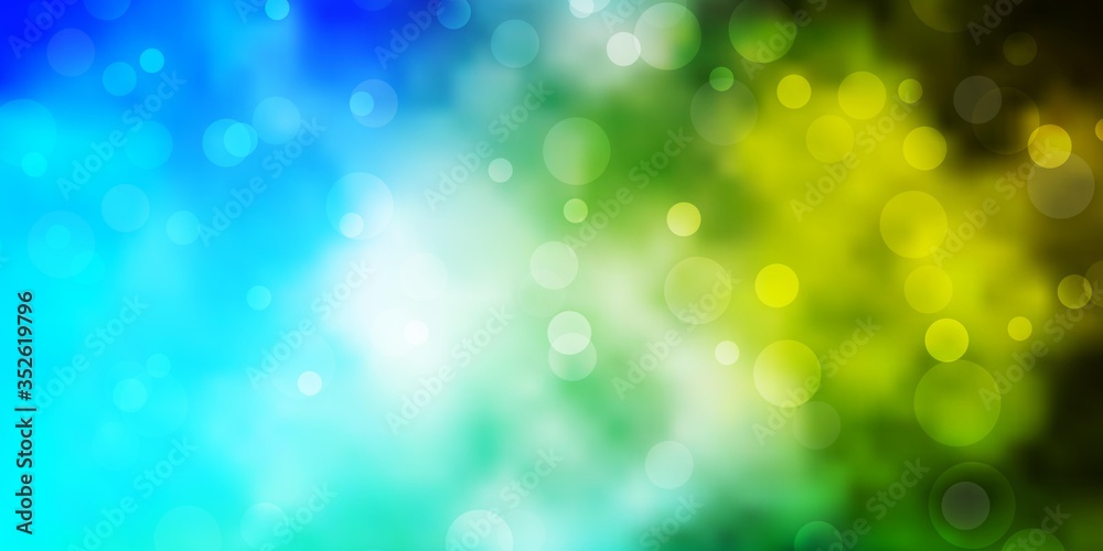 Light Blue, Green vector layout with circles. Abstract illustration with colorful spots in nature style. Pattern for booklets, leaflets. Light Blue, Green vector layout with circles. Abstract illustration with colorful spots in nature style. Pattern for booklets, leaflets.
