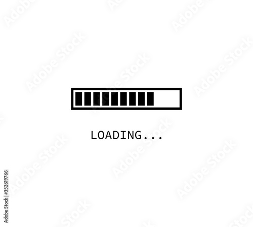 Loading icon,loading bar,isolated on white background