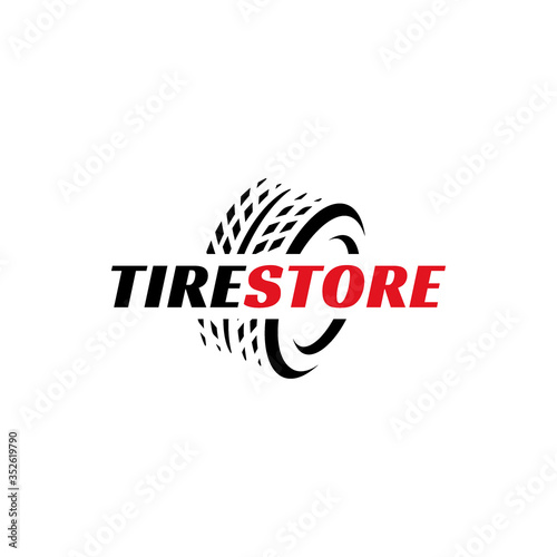 Tire store icon logo vector design.