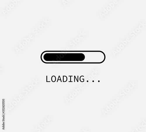 Loading icon,loading bar,isolated on white background