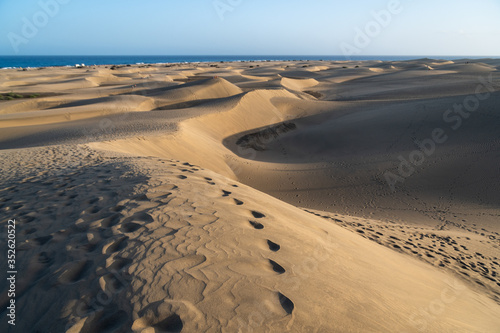 The Maspalomas dunes in Gran Canaria