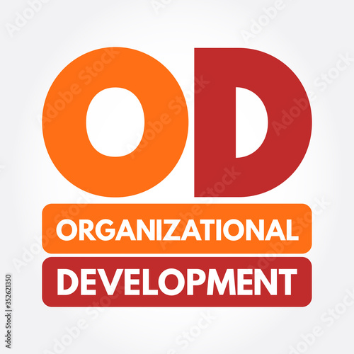 OD - Organizational Development acronym, business concept background